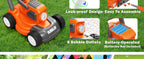 Bubble Lawn Mower for Kids,3-in-1 Bubble Machine Blower Toy Ages 3-8 Oran| Automatic Bubble Blower,10 Solution Packs,Pretend Gardening Play,Push Toy for Toddlers,Summer Outdoor Gift for Boys and Girls
