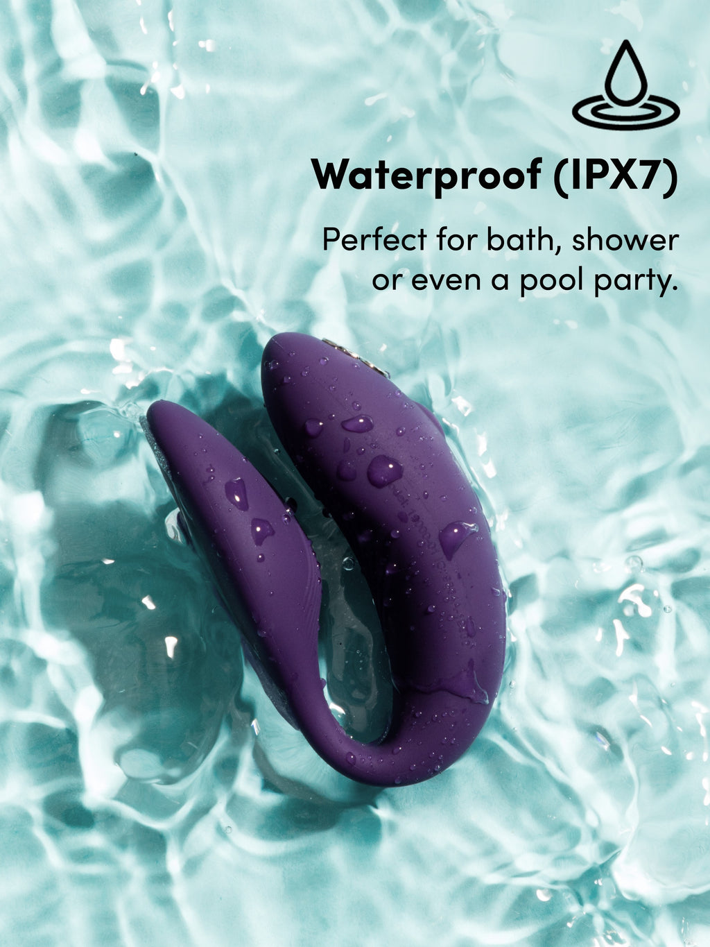 We-Vibe Chorus App and Remote Controlled Rechargeable Couple's Vibrator, Purple | Purple