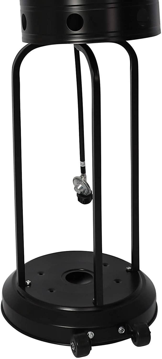 ALAREWO Outdoor Propane Heater Portable Patio Heater With Wheels 87 Inches Tall 36000 BTU for Commercial Courtyard (Black)
