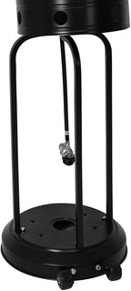 ALAREWO Outdoor Propane Heater Portable Patio Heater With Wheels 87 Inches Tall 36000 BTU for Commercial Courtyard (Black)