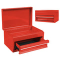 APBT701RB 10" Mini Portable Steel Tool Box with drawer,Small Metal Tool Chest for Home,Garaor Workbench,Red