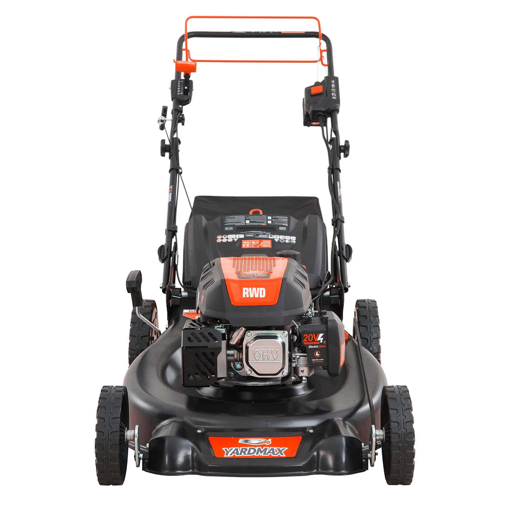 24 in. 201cc Electric Start Select PACE 6 Speed CVT High Wheel RWD 3-in-1 Gas Walk Behind Self Propelled Lawn Mower
