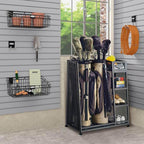 Suncast Metal Complete Golf Bag Organizer for Garaw/ Shelves &amp; Bin (2 Pack)