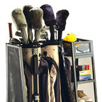 Suncast Metal Complete Golf Bag Organizer for Garaw/ Shelves &amp; Bin (2 Pack)