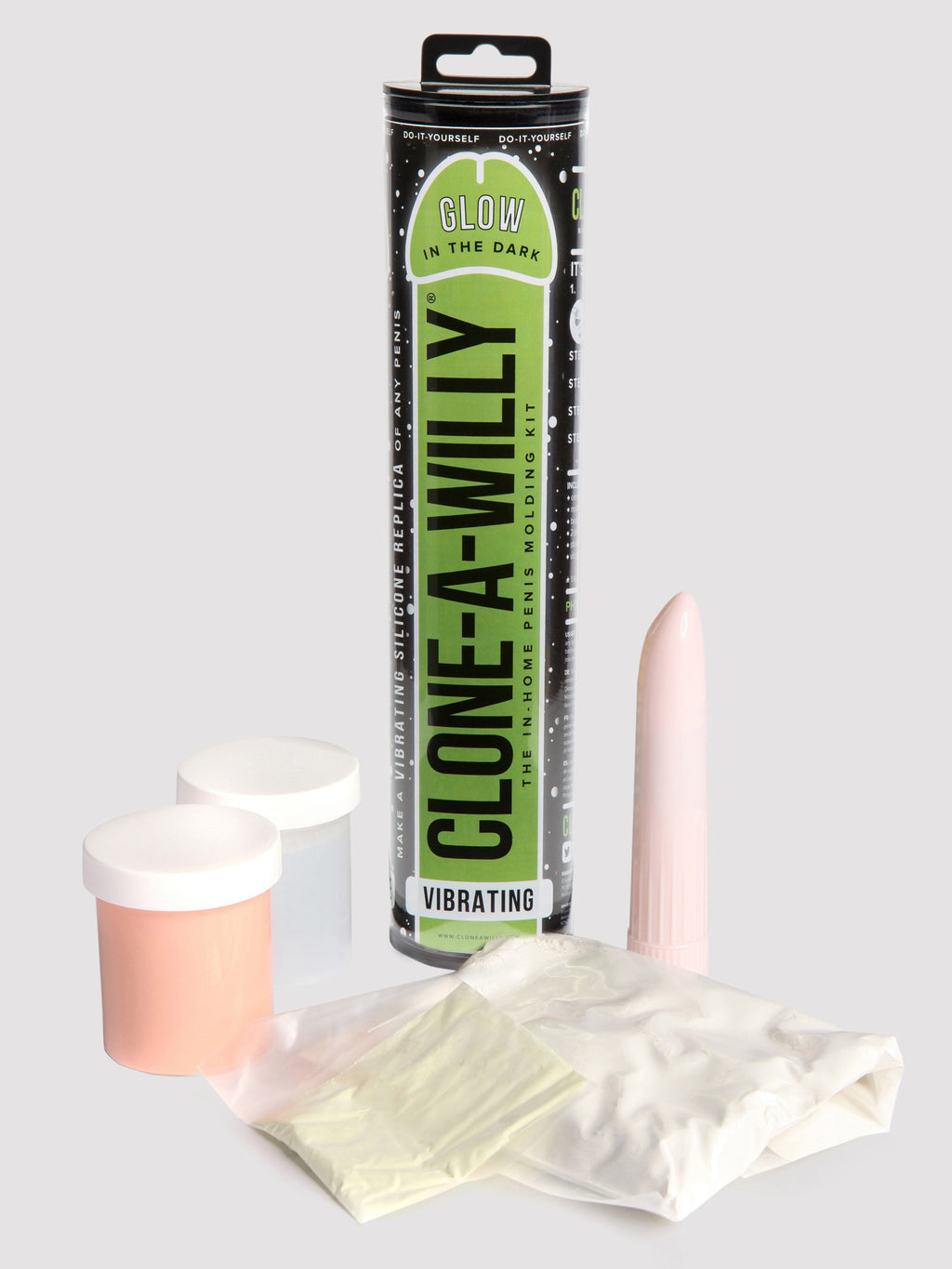 Clone-A-Willy Glow In The Dark Vibrator Molding Kit Green, Glow | Glow