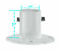 inter-fab city 2 inground swimming pool aluminum deck flanges for slide - 4 pack