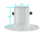 inter-fab city 2 inground swimming pool aluminum deck flanges for slide - 4 pack