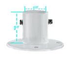 inter-fab city 2 inground swimming pool aluminum deck flanges for slide - 4 pack