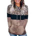 New Women Autumn Winter Streewear Leopard Print Ladies Clothes Casual Loose Hoodies Sweatshirts