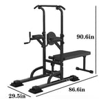 Workout Dip Station Sit Up Bench Adjusting Height Home Gym Pulls Up Dip Station