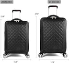 Travel Softside Upright Rugged Carry-On Luggage Sets with Spinner Wheels