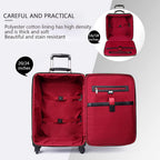 Travel Softside Upright Rugged Carry-On Luggage Sets with Spinner Wheels
