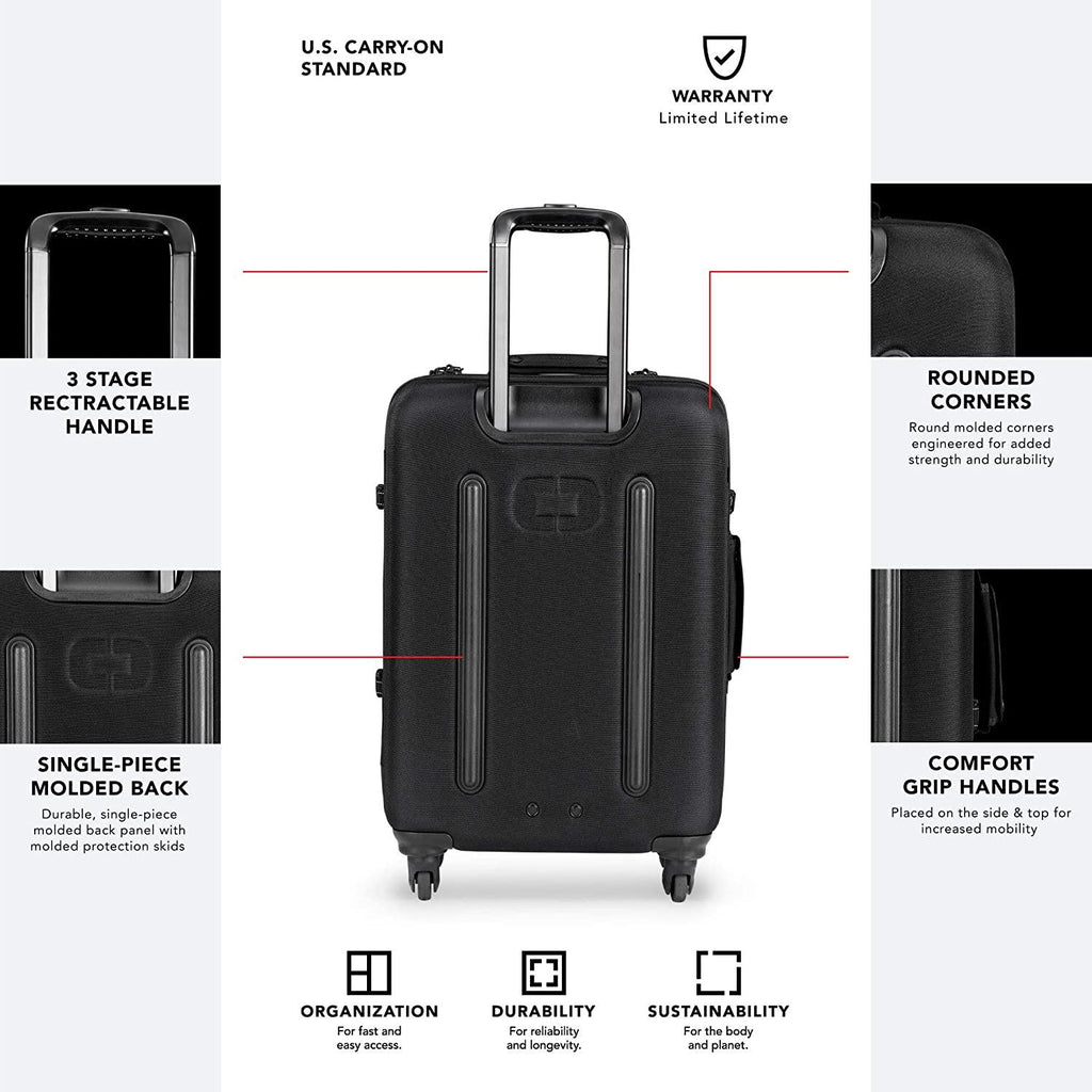 ALPHA Convoy 4-Wheel Spinner Carry-on Travel Bag