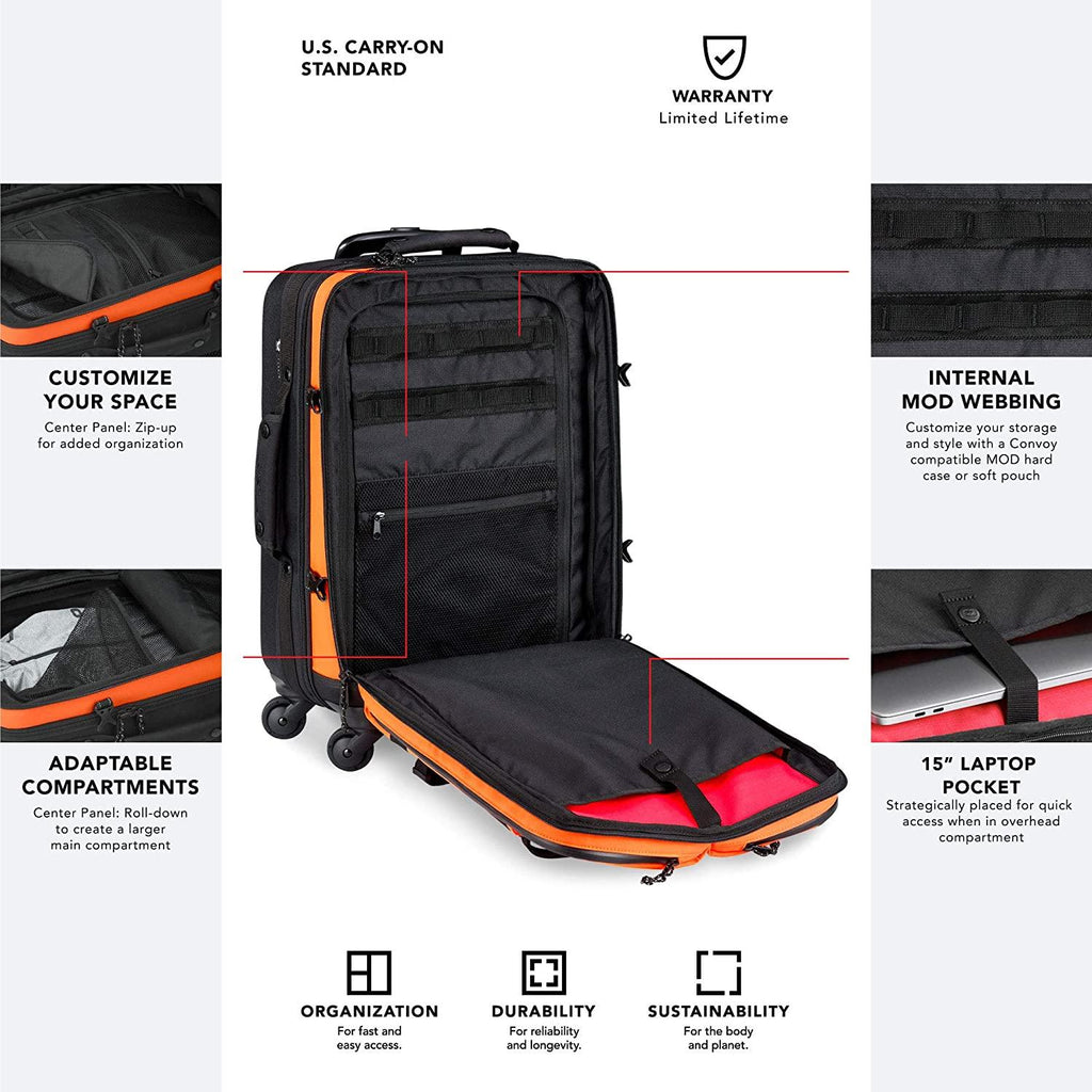 ALPHA Convoy 4-Wheel Spinner Carry-on Travel Bag