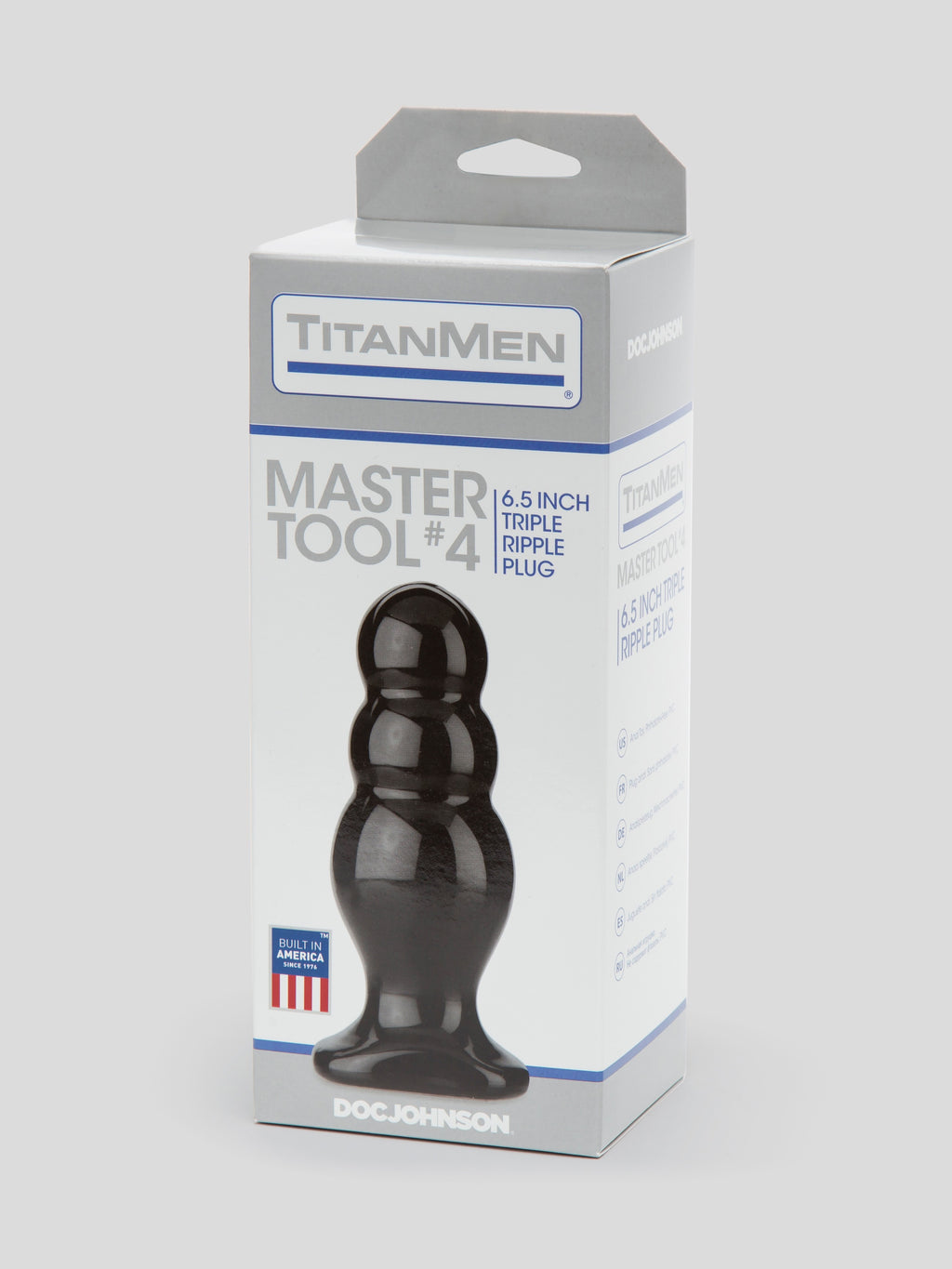 Doc Johnson TitanMen Master Tool No.4 Butt Plug 6 Inch, Black