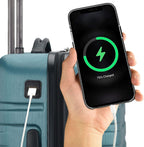 Boren Polycarbonate Hardside Rugged Travel Suitcase Luggage with 8 Spinner Wheels, Aluminum Handle, Teal, 2-Piece Set, USB Port in Carry-On