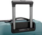 Boren Polycarbonate Hardside Rugged Travel Suitcase Luggage with 8 Spinner Wheels, Aluminum Handle, Teal, 2-Piece Set, USB Port in Carry-On