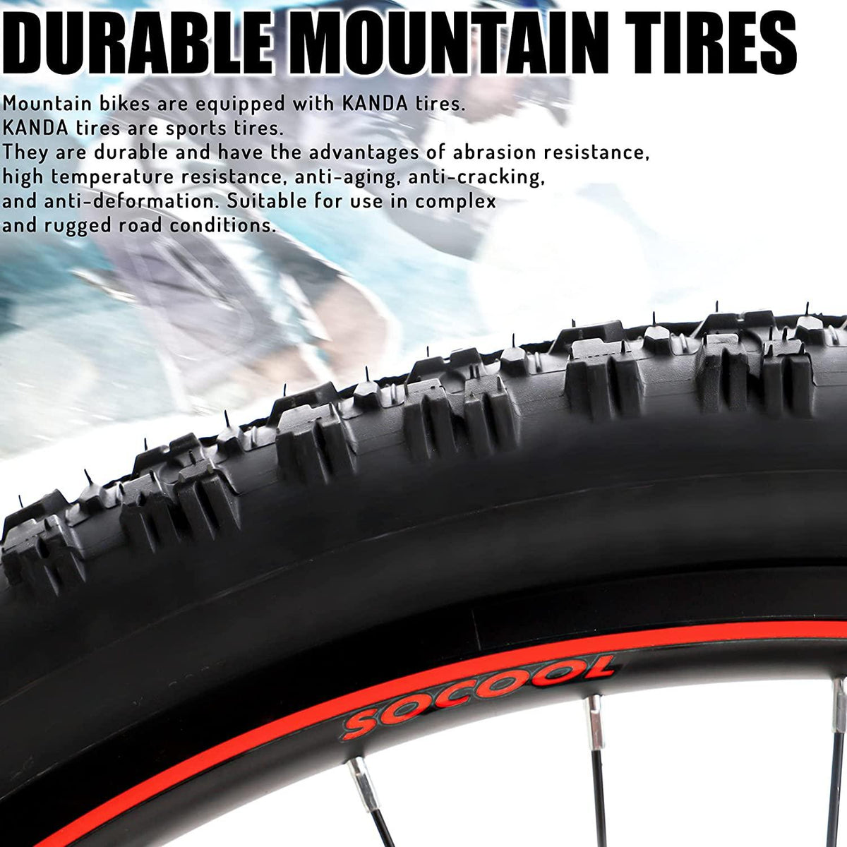 26 Inch Mountain Bike, 21 Speed Bicycle with Full Suspension, Adult Road Offroad City Bike, Full Suspension MTB Cycling Road Racing with Anti-Slip Double Disc Brake for Men Women [US in Stock]