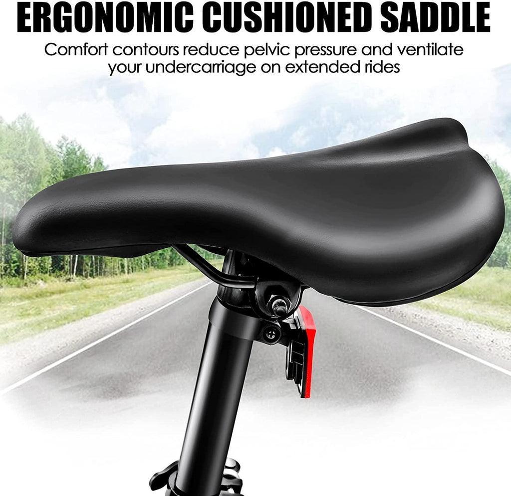 26 Inch Mountain Bike, 21 Speed Bicycle with Full Suspension, Adult Road Offroad City Bike, Full Suspension MTB Cycling Road Racing with Anti-Slip Double Disc Brake for Men Women [US in Stock]