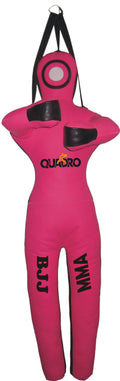QUADRO MMA Martial Arts Grappling Dummy Jiu Jitsu Standing Position Punching Bag Pink - 59 inches