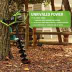 greenworks pro 80v brushless (58cc gas equivalent) earth auger / post hole digger - auger bit and battery / charger sold separately
