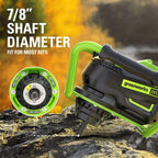 greenworks pro 80v brushless (58cc gas equivalent) earth auger / post hole digger - auger bit and battery / charger sold separately