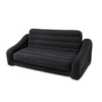Queen Size Dark Gray Inflatable Pull Out Futon Sofa Couch Bed (2-Pack)