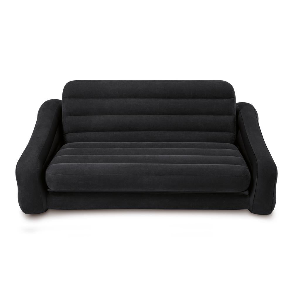 Queen Size Dark Gray Inflatable Pull Out Futon Sofa Couch Bed (2-Pack)