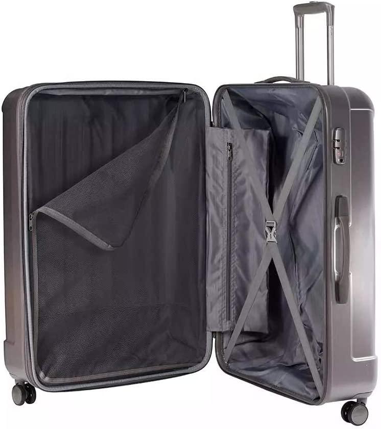 Near Spinner 57/20 exp Unisex Small Silver Polypropylene Luggage Bag TSA Approved AY8055001