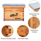 beehive starter kit 10-frame bee boxes and frames starter kit wax coated bee hives and supplies starter kit including beekeepig tools kit with beekeeping veil