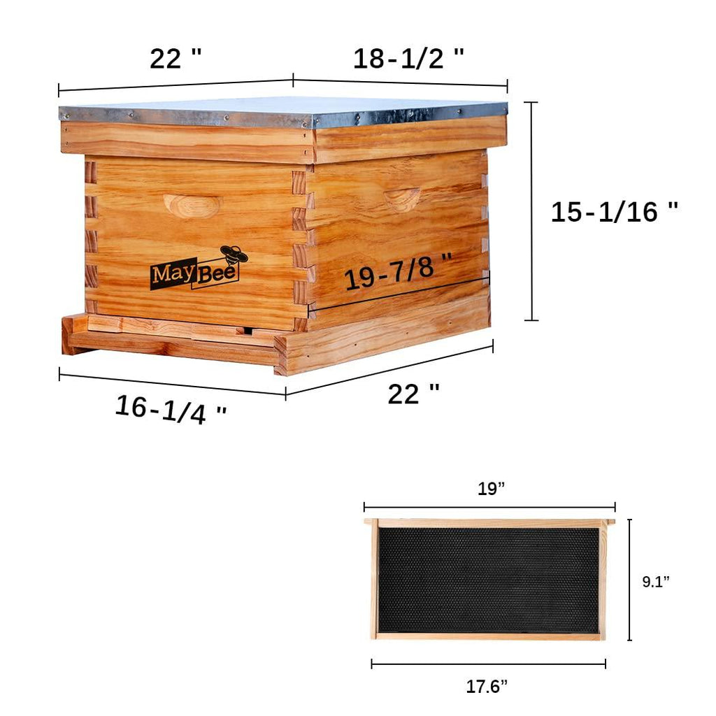maybee beehive starter kit 10-frame beehive kit wax coated bee hives and supplies wax coated bee hives and supplies starter kit including beekeepig tools (10 frame)