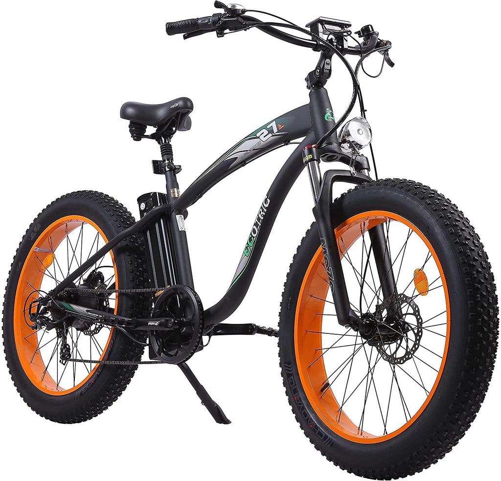 UL Certified - Powerful Bike Fat Tire Electric Bicycle 26" Aluminium Frame Suspension Fork Beach Snow Mountain Electric Bicycle 750W Motor 48V/13AH Ebike Removable Lithium Battery