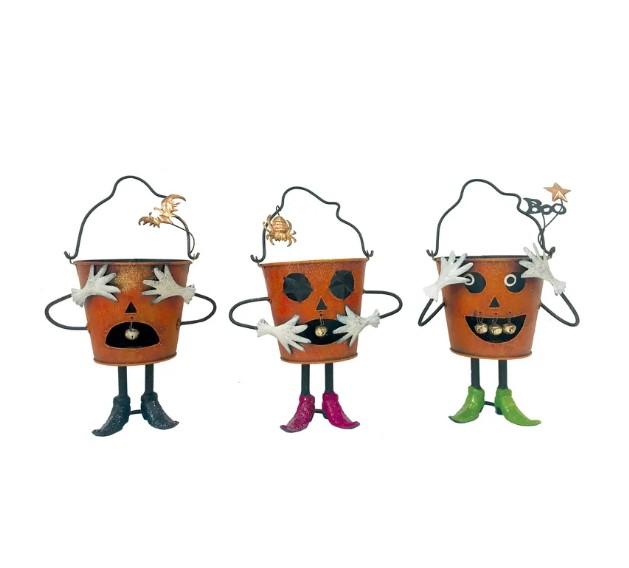 3 Piece Ghastly Treat Buckets (Set of 3) Halloween Holiday Party Decoration