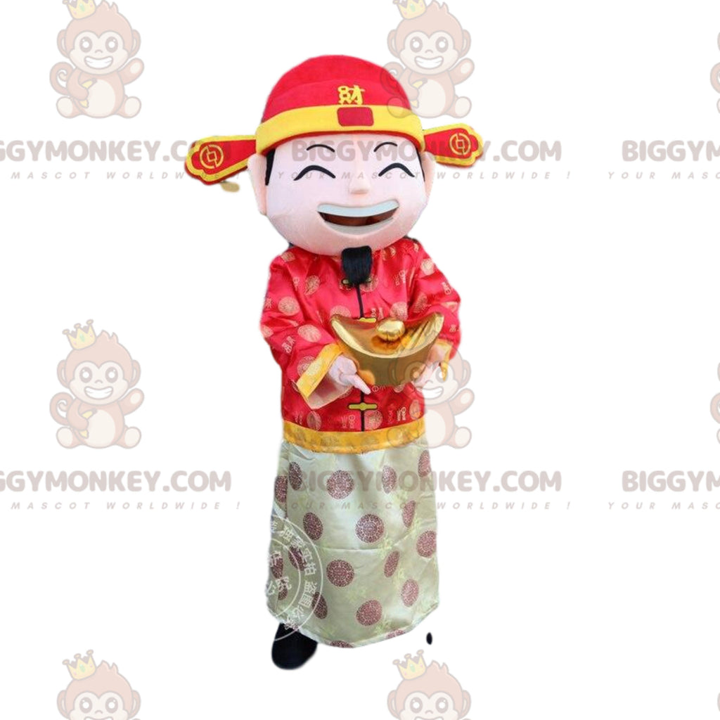 Asian Man Costume, God of Wealth, Asia BIGGYMONKEYMascot Costume