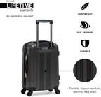Out Of Bounds Luggage Collection Lightweight Durable Hardside 4-Wheel Spinner Travel Suitcase Bags, Charcoal, 28-Inch Checked