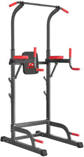 Power Tower with Cushion Home Gym Adjustable Height Pull-Up Station Dip Station Work Out Equipment