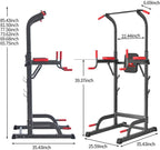 Power Tower with Cushion Home Gym Adjustable Height Pull-Up Station Dip Station Work Out Equipment