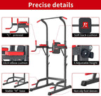 Power Tower with Cushion Home Gym Adjustable Height Pull-Up Station Dip Station Work Out Equipment