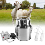 s smautop 14l electric pulsation milking machine single bucket piston vacuum pulsation milking machine goat milking supplies for cows cattle or sheep optional (use us plug)
