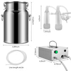 s smautop 14l electric pulsation milking machine single bucket piston vacuum pulsation milking machine goat milking supplies for cows cattle or sheep optional (use us plug)