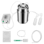 s smautop 14l electric pulsation milking machine single bucket piston vacuum pulsation milking machine goat milking supplies for cows cattle or sheep optional (use us plug)