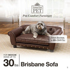 Enchanted Home Pet Brown Brisbane Tufted Pet Bed