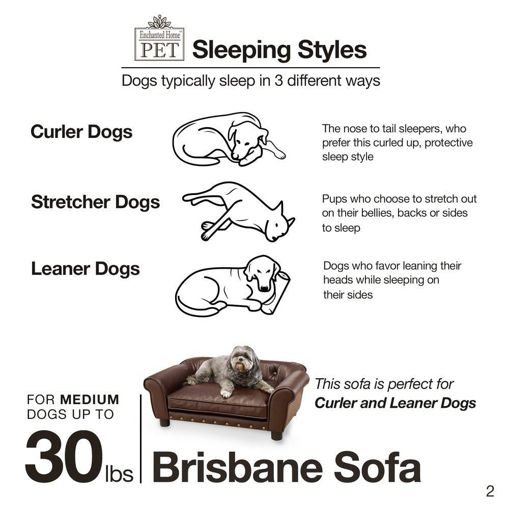 Enchanted Home Pet Brown Brisbane Tufted Pet Bed
