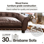 Enchanted Home Pet Brown Brisbane Tufted Pet Bed