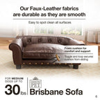 Enchanted Home Pet Brown Brisbane Tufted Pet Bed