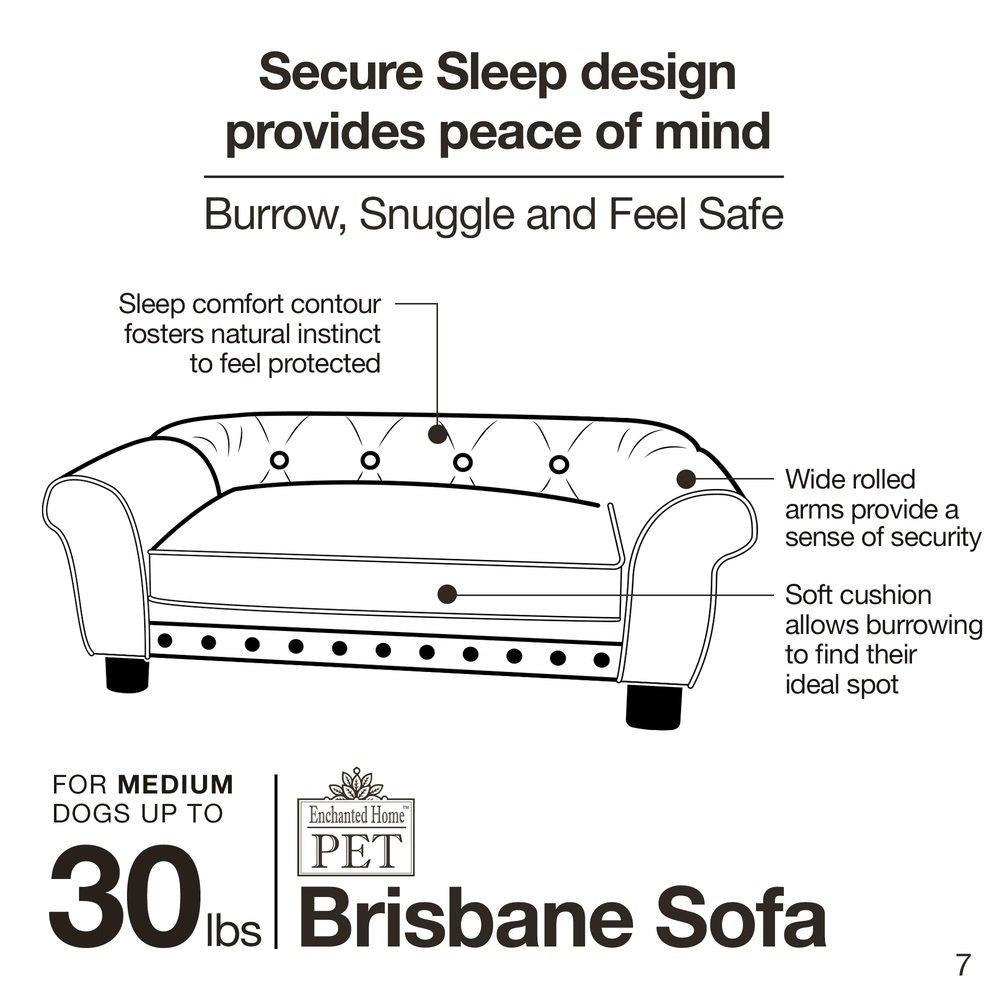 Enchanted Home Pet Brown Brisbane Tufted Pet Bed