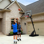 Spalding 54" Shatter-proof Polycarbonate ExactaheightPortable Basketball Hoop