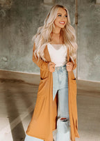 long pocket cardigan