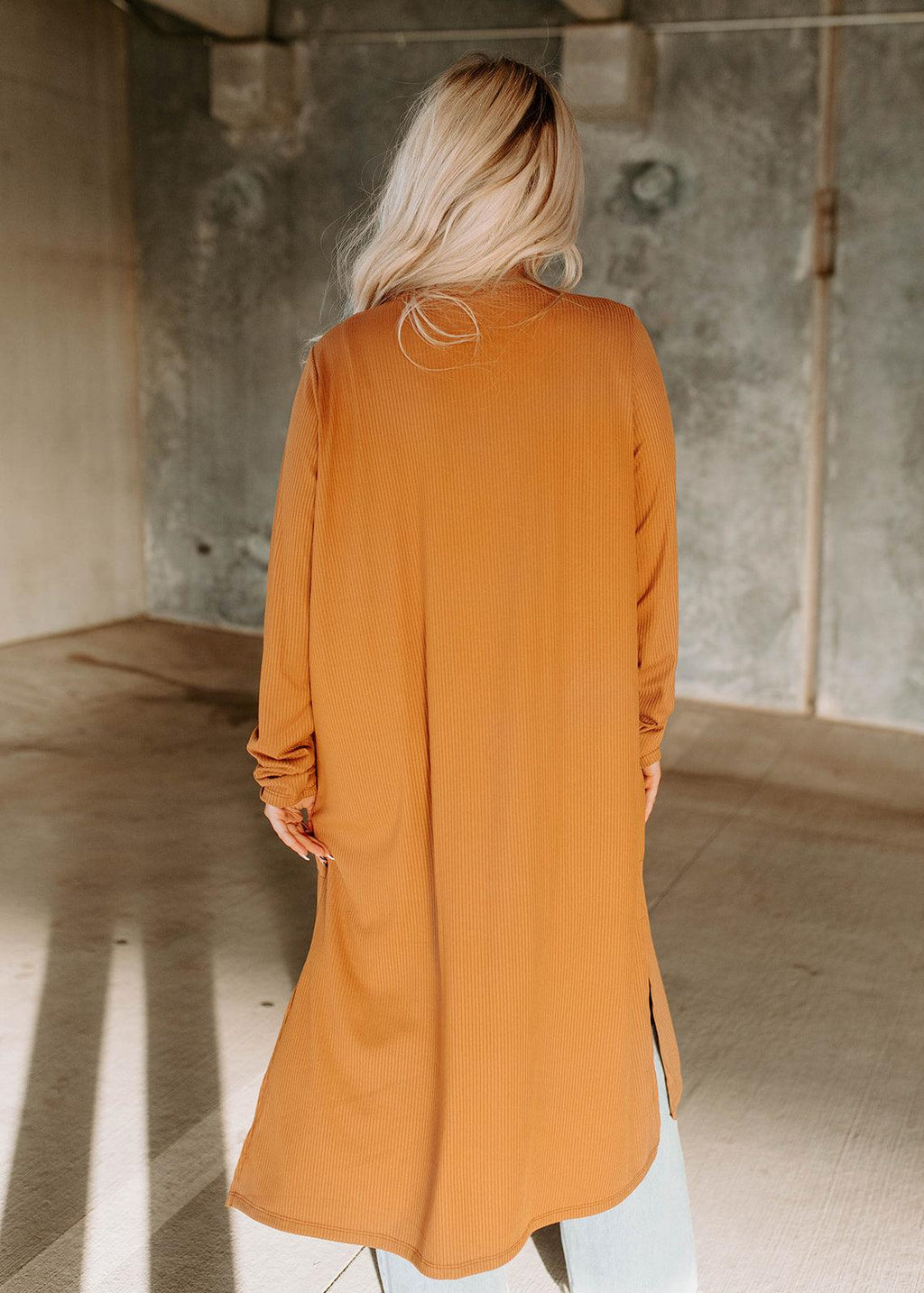 long pocket cardigan