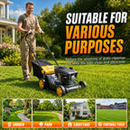 132CC Gas Lawn Mower 16-Inch with 45L Grass Bag and Height Adjustment | 4-stroke engine, 16-inch cutting width, 45L grass bag, 8-position height adjustment for small to medium yards